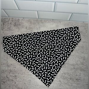 Bones over the collar pet bandana